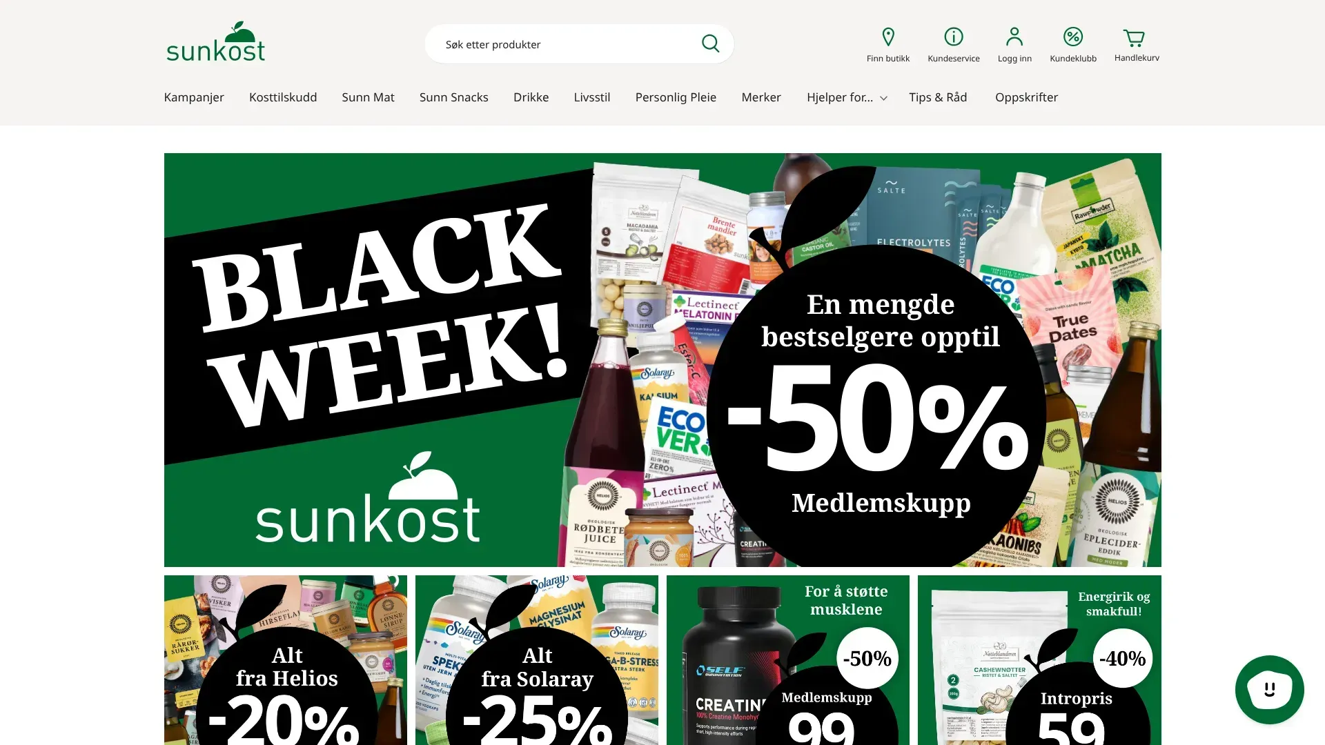 Sunkost nettbutikk - Les om nettbutikken, sjekk kampanjer, kampanjekoder og tilbud