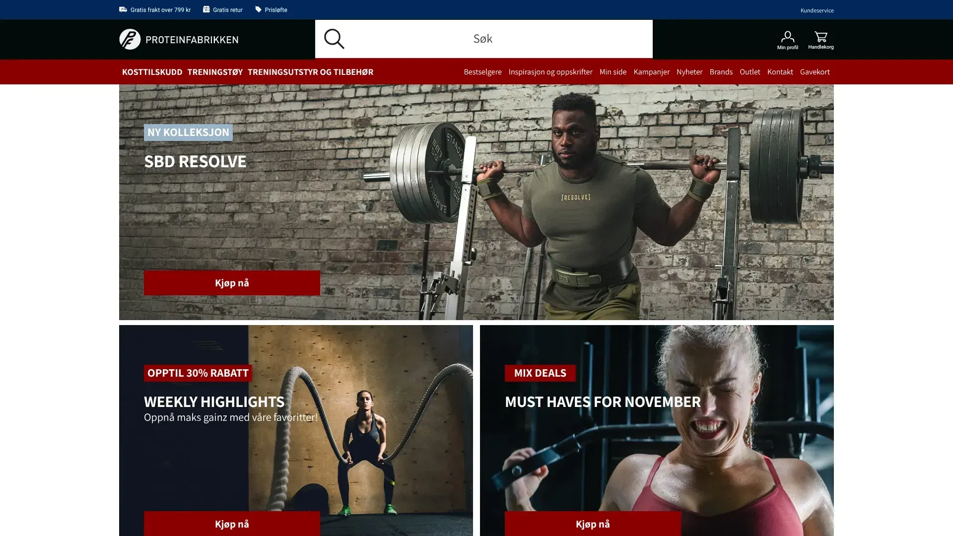 Proteinfabrikken nettbutikk - Les om nettbutikken, sjekk kampanjer, kampanjekoder og tilbud