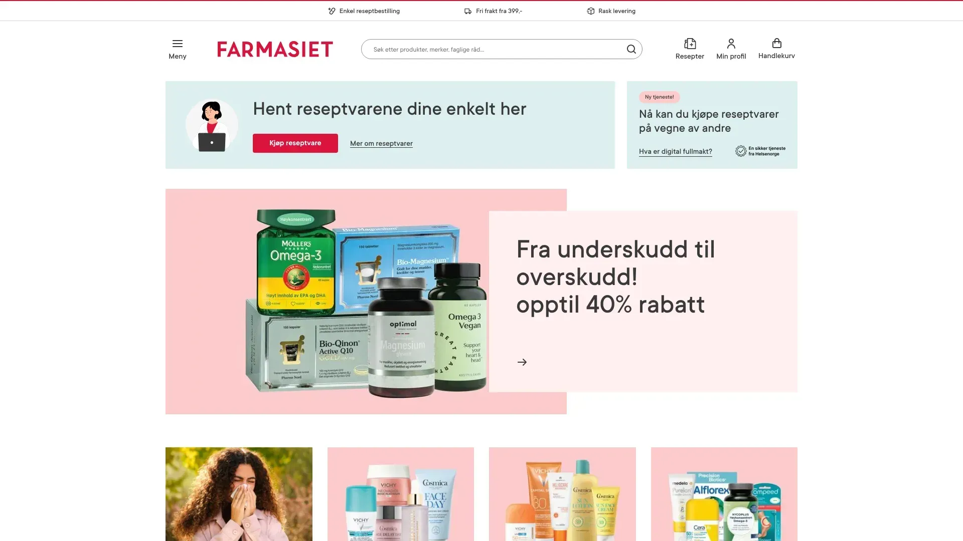 Farmasiet nettbutikk - Les om nettbutikken, sjekk kampanjer, kampanjekoder og tilbud