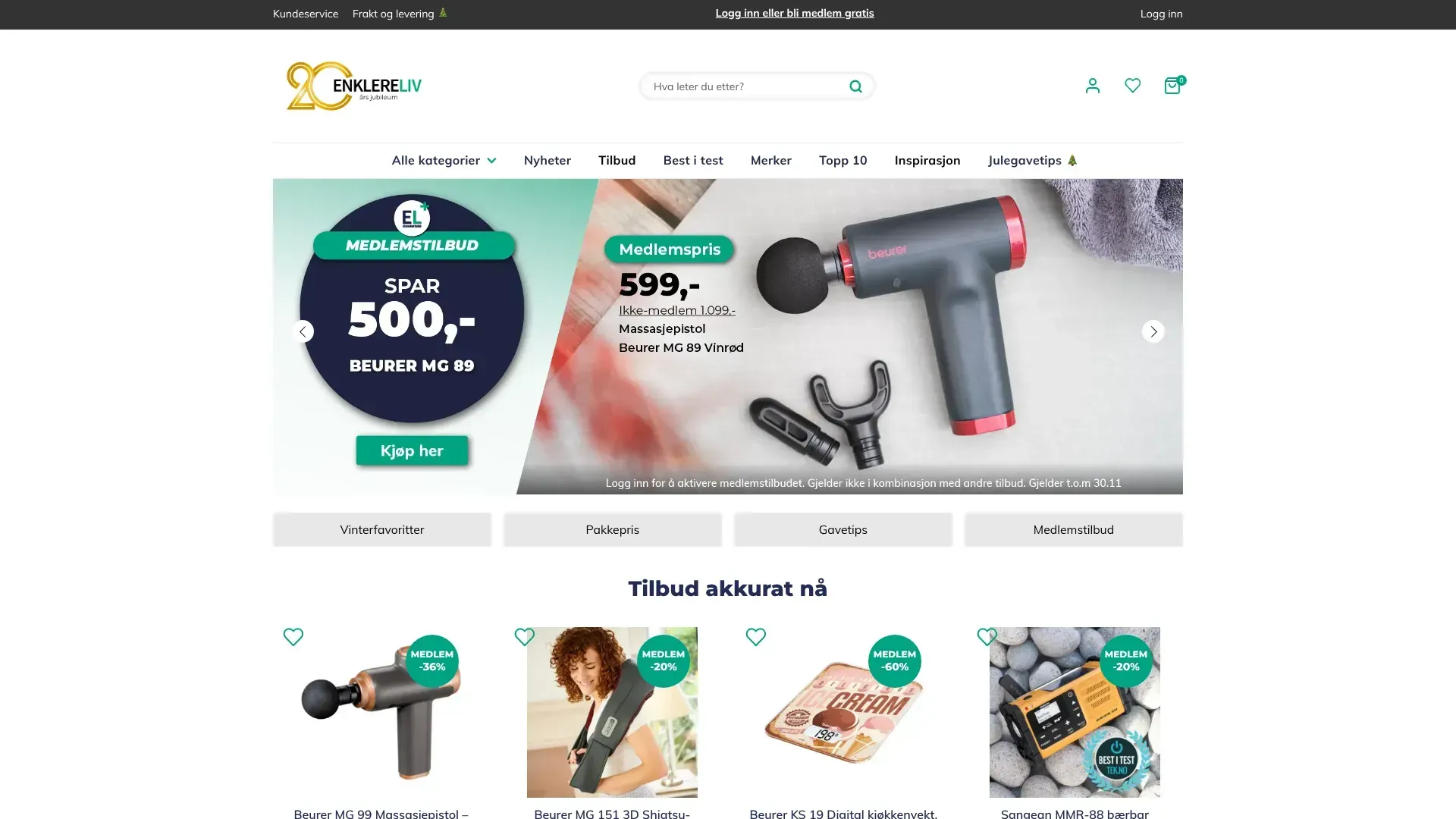 Enklereliv nettbutikk - Les om nettbutikken, sjekk kampanjer, kampanjekoder og tilbud