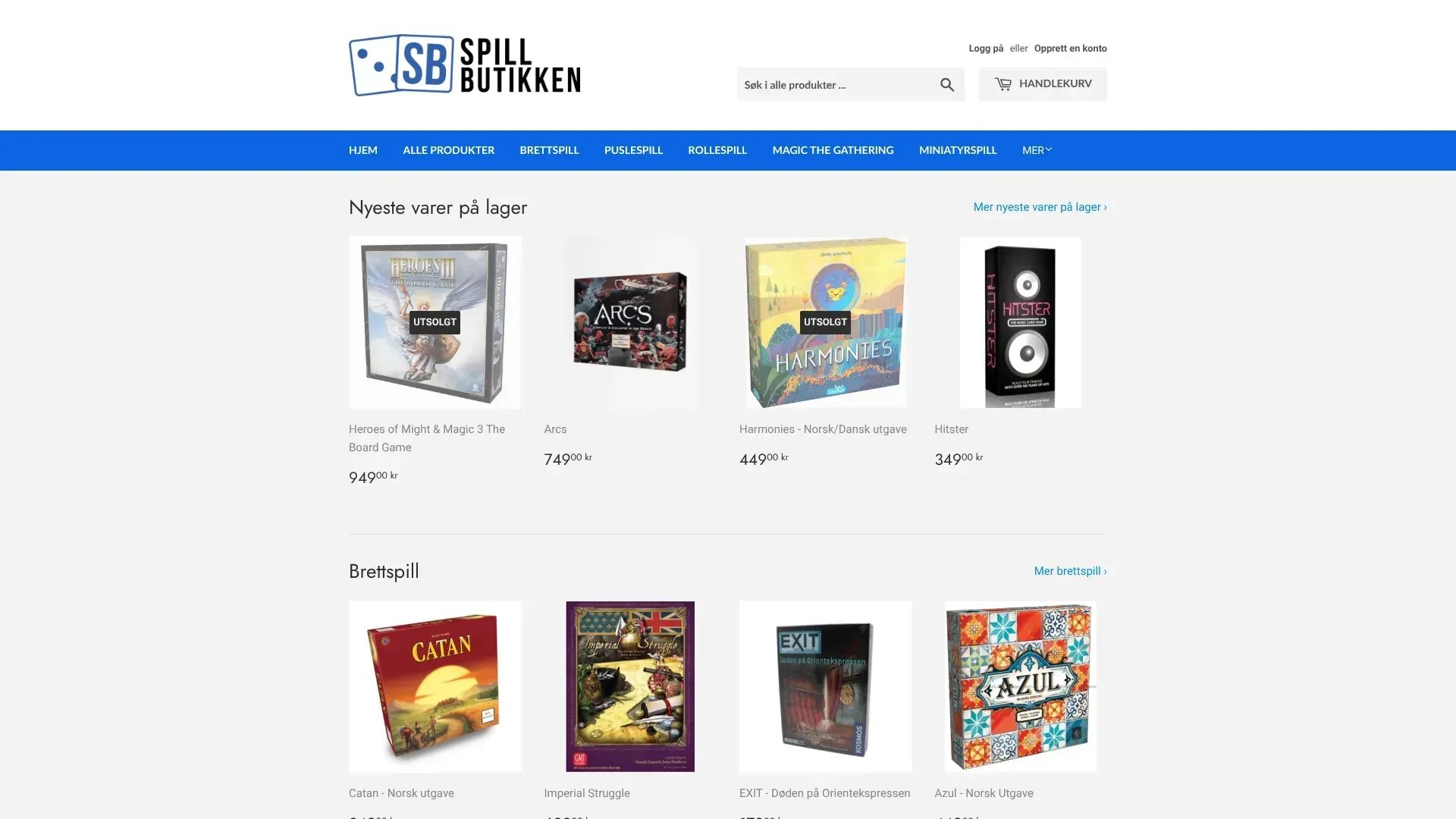 Spillbutikken nettbutikk - Les om nettbutikken, sjekk kampanjer, kampanjekoder og tilbud