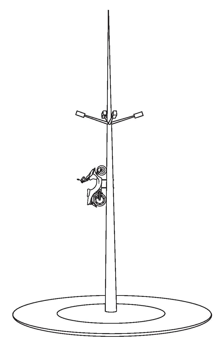 Mobilec on a pole