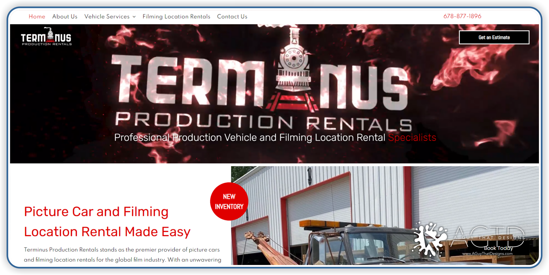 A screenshot of the term nus production rentals website