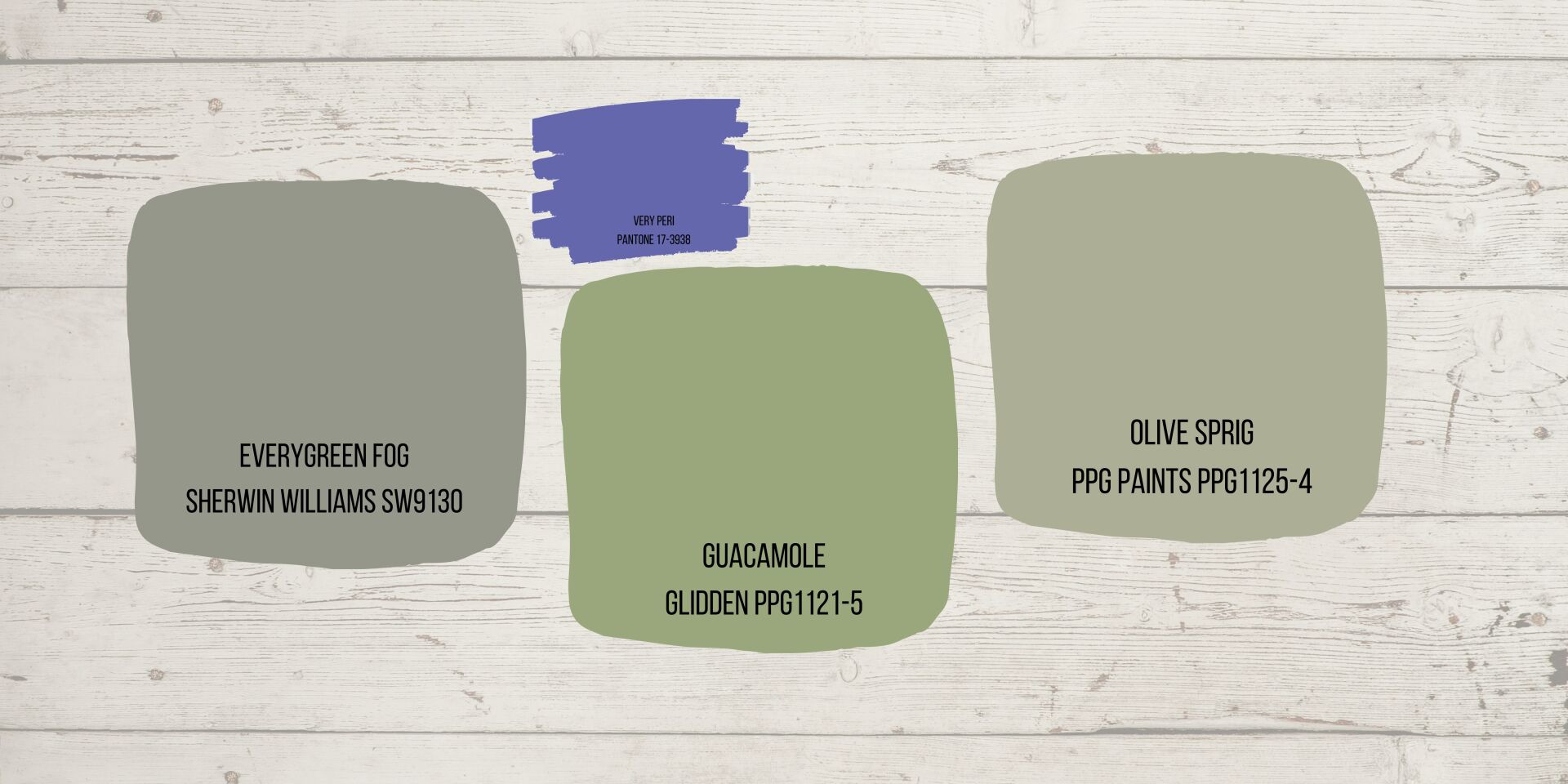 Green and Periwinkle  Paint Samples