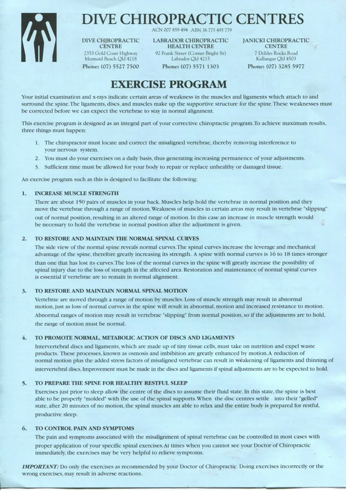 Exercise Brochure