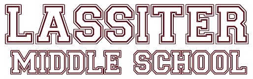 a logo for lassiter middle school is shown on a white background .