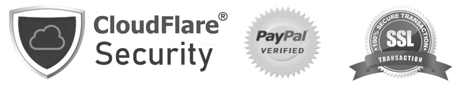 A black and white logo for cloudflare security paypal and ssl