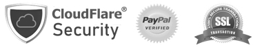 A black and white logo for cloudflare security paypal and ssl