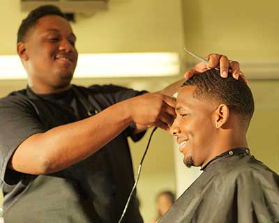 Barber Styling — Man Having A Haircut in Washington, DC