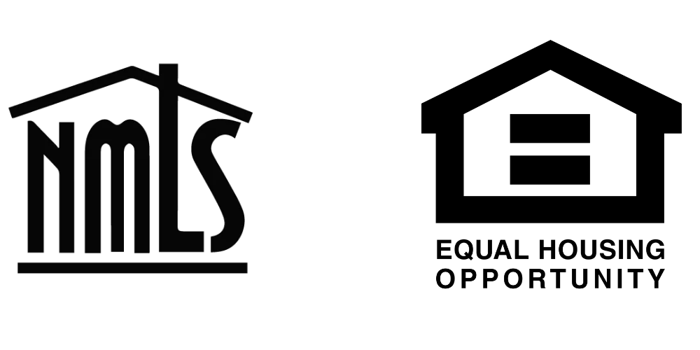 a black and white logo for nmls and equal housing lender