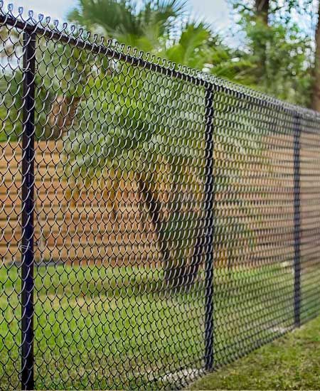 Black Chain Link Fence 
