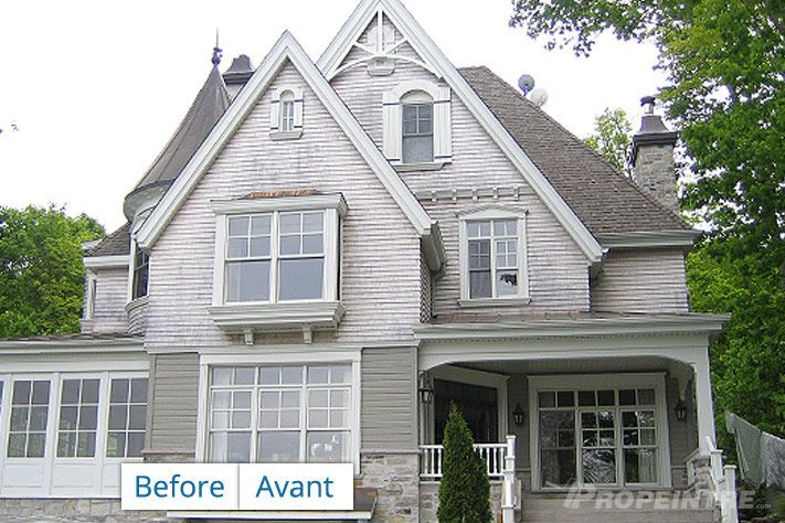 Revêtement de cèdre peint avec expertise par entreprise spécialisée