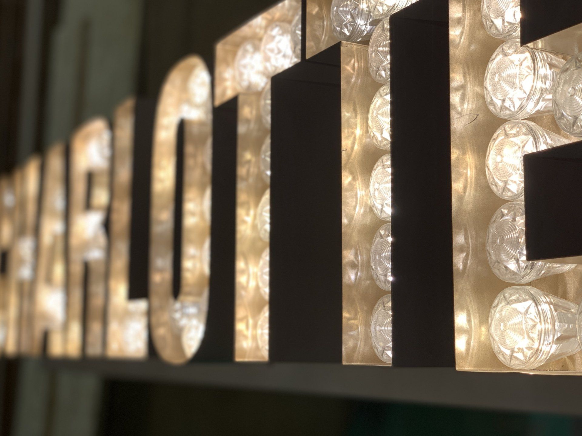 A close up of a sign that says charlotte