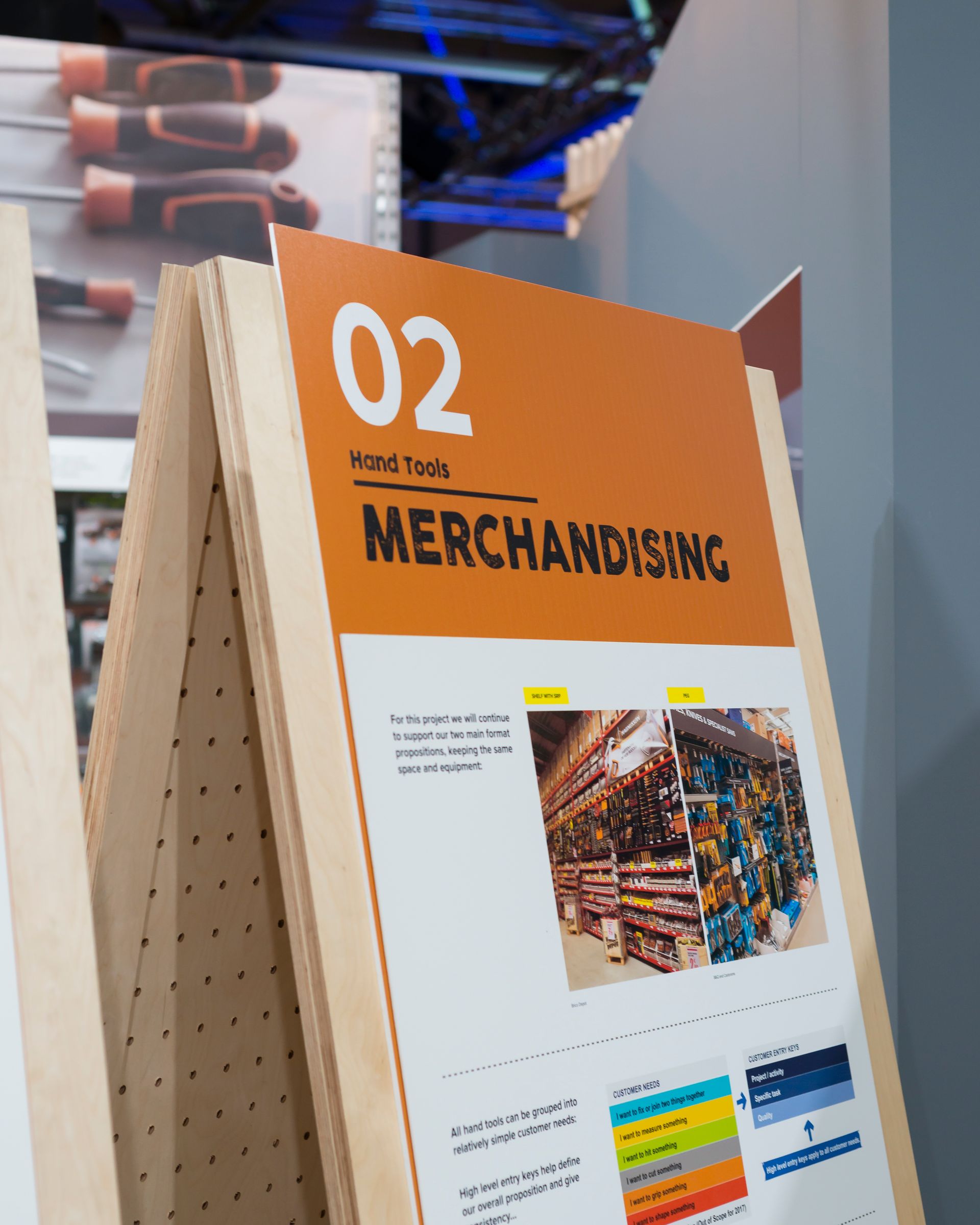 A sign that says 02 merchandising on it