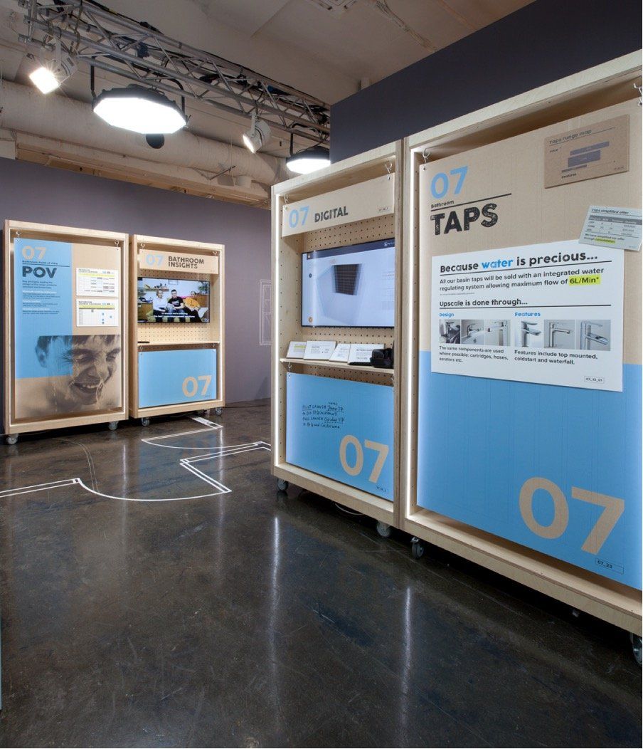 A room with a sign that says taps on it
