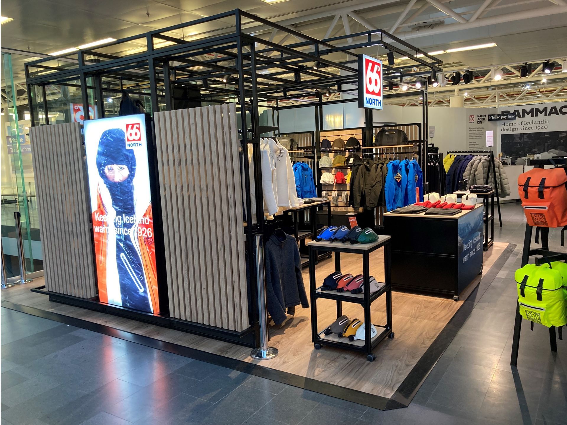 A store with a sign that says ' salomon ' on it