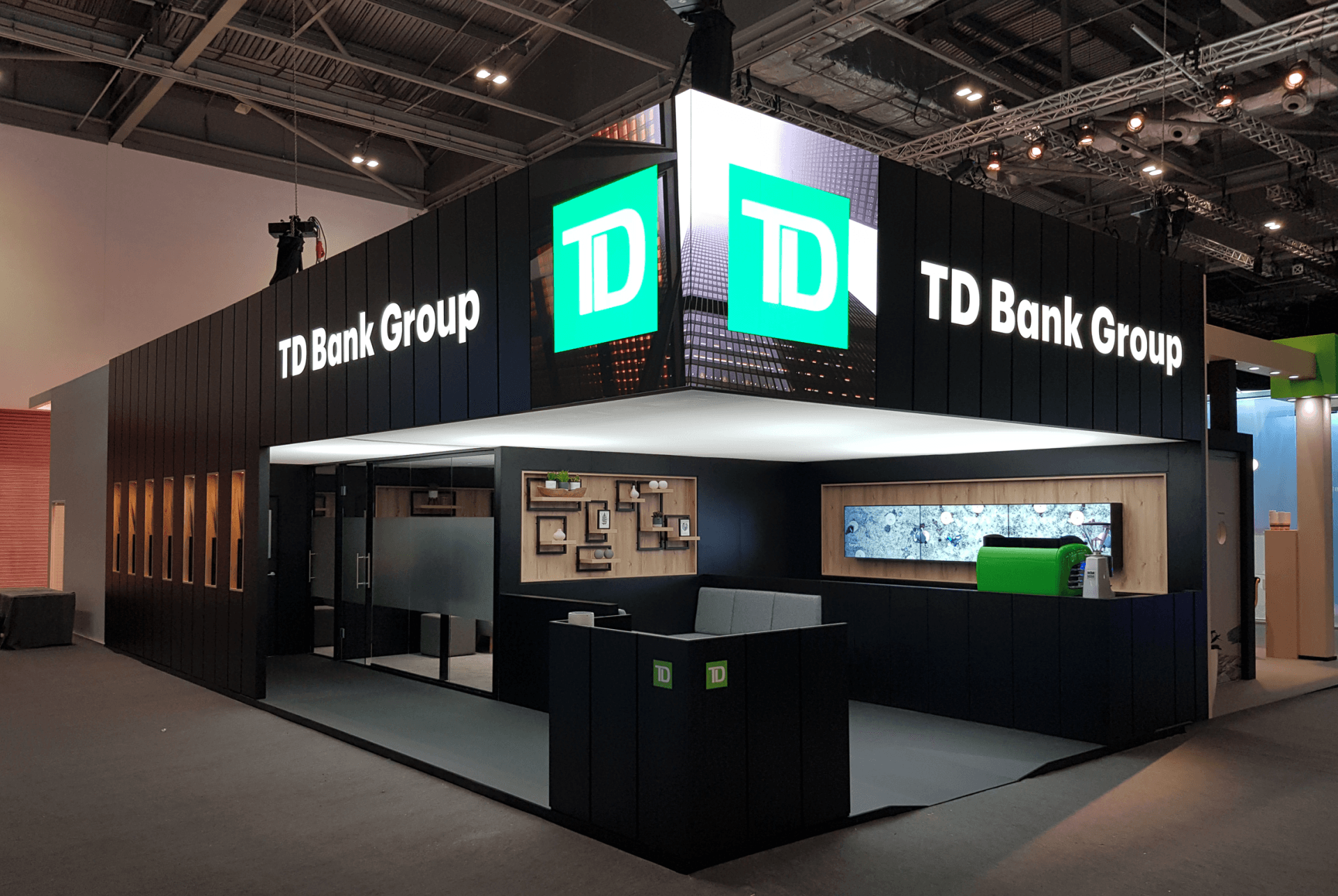 A td bank group booth at a convention