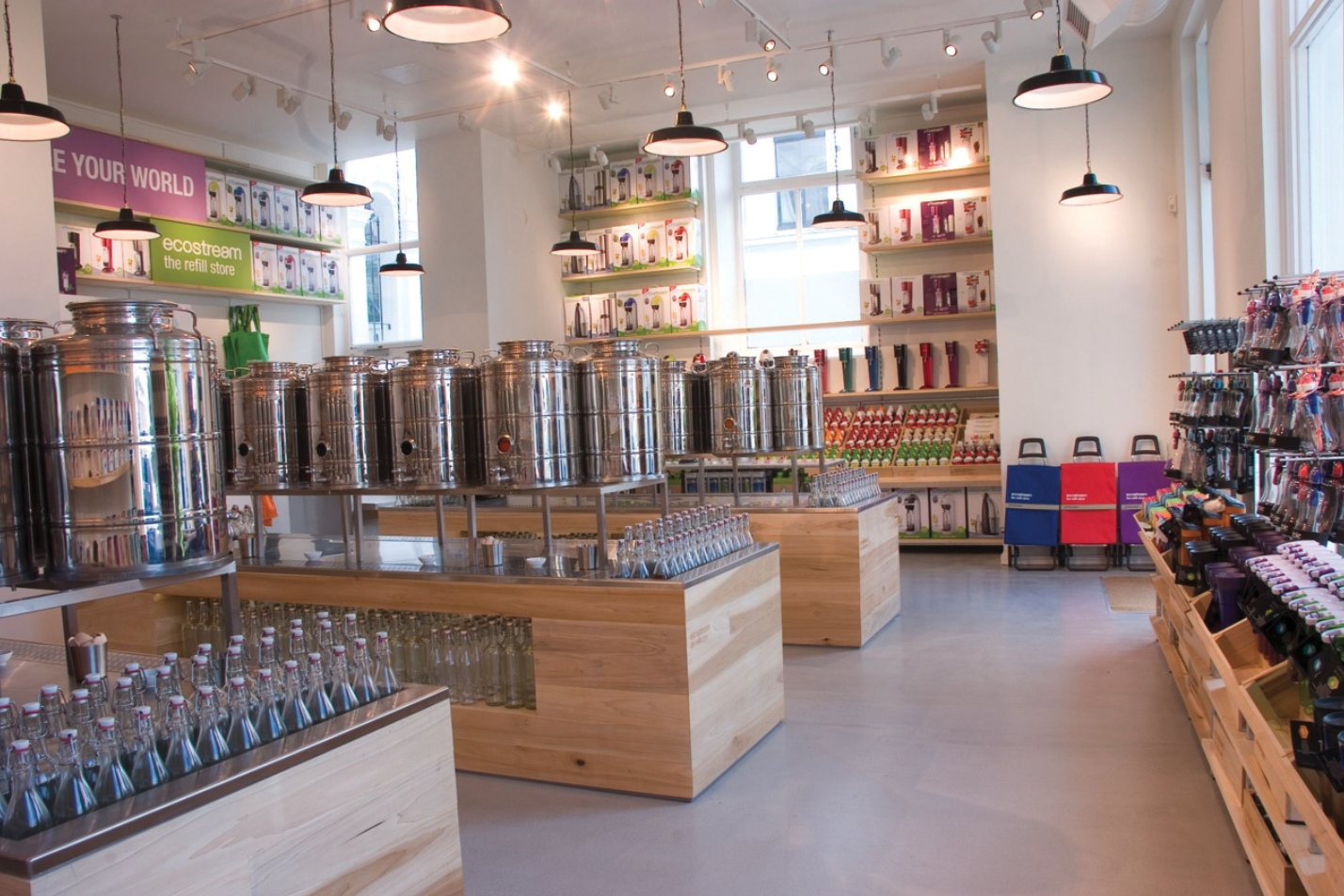 A store filled with lots of containers and shelves