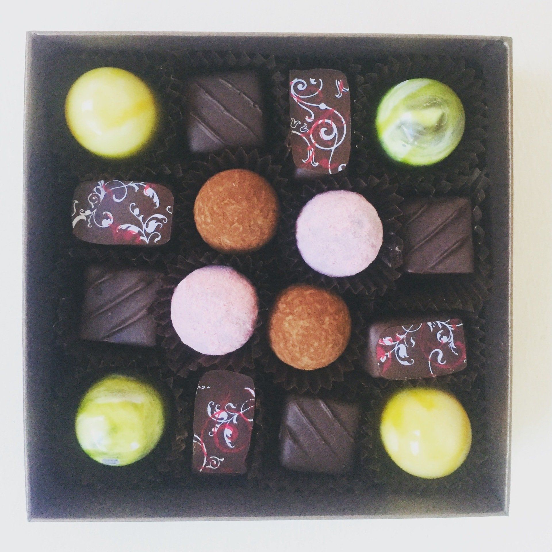 Linny Lane chocolates top view