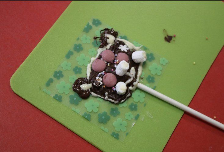 school children made a chocolate