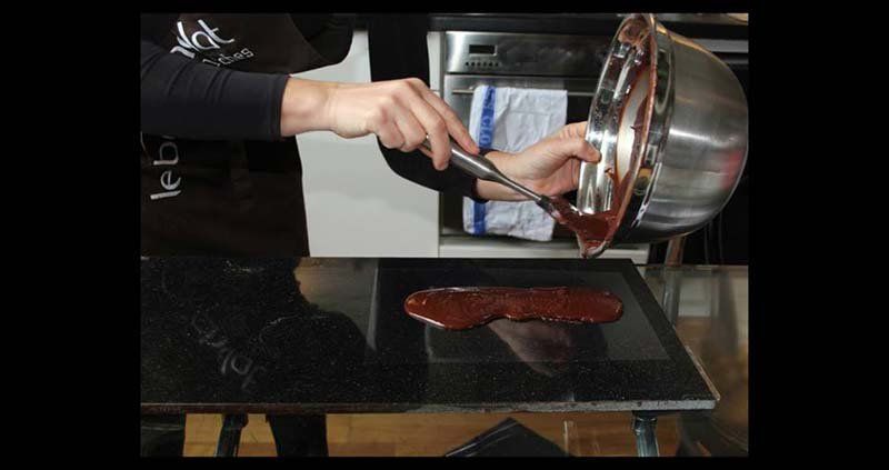 chef making chocolate