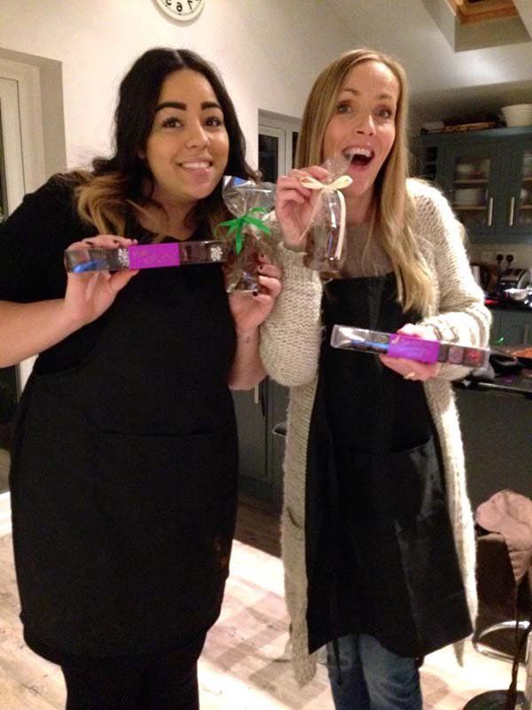 women holding chocolates