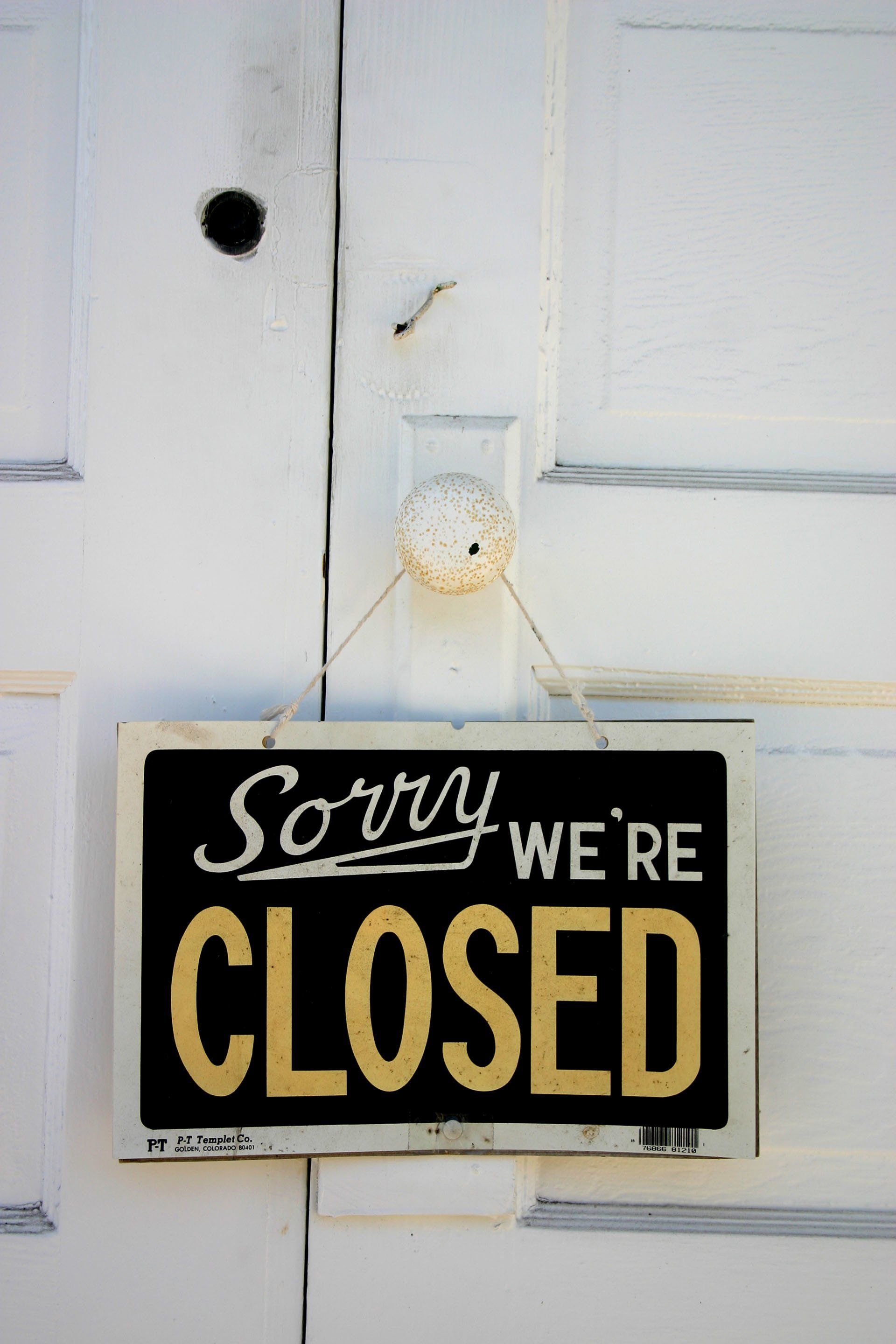 Closed Sign — Tampa, FL — Gegan Law Office