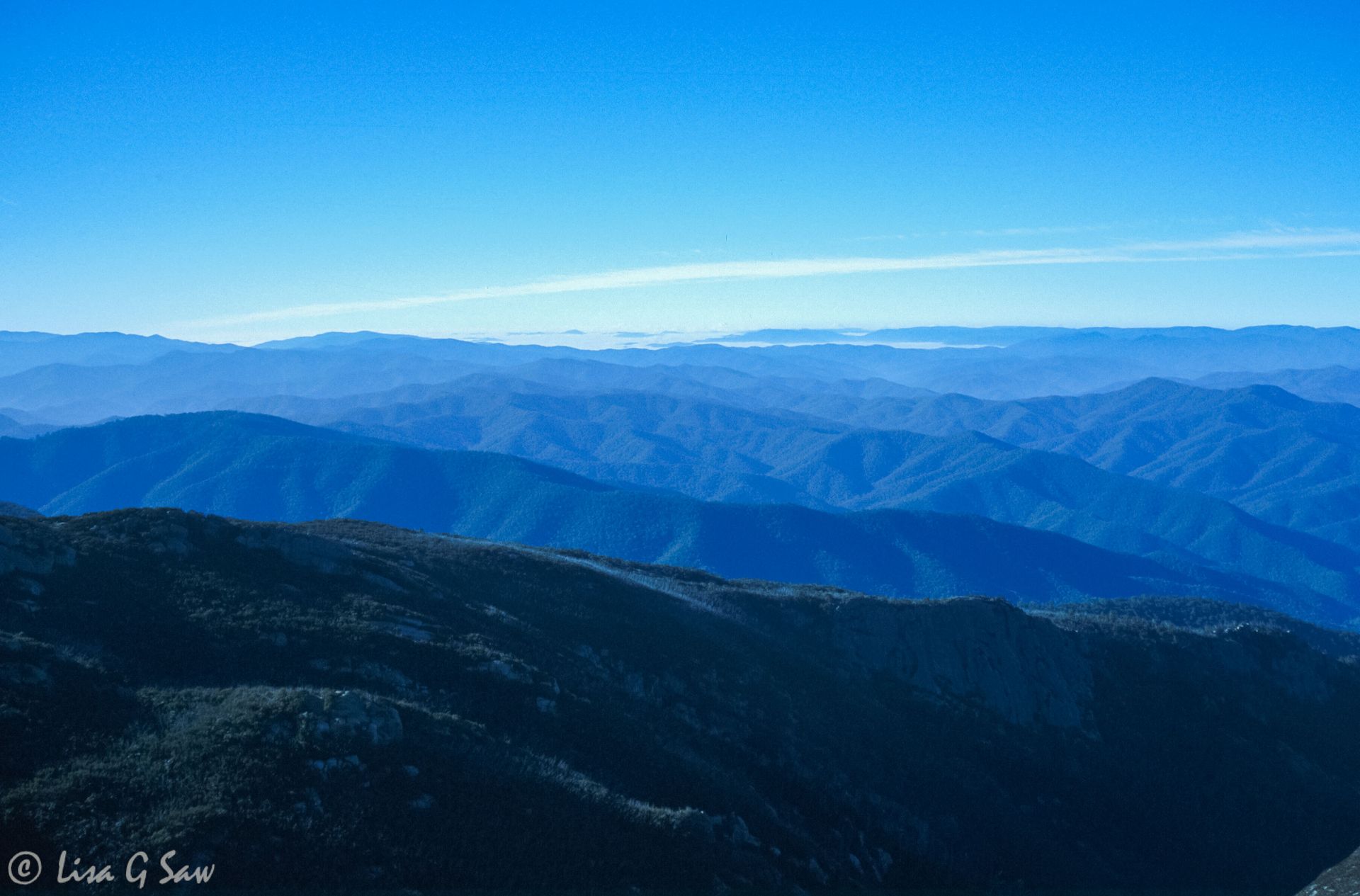 The view from the top of Mt Buffalo at dawn, Victoria