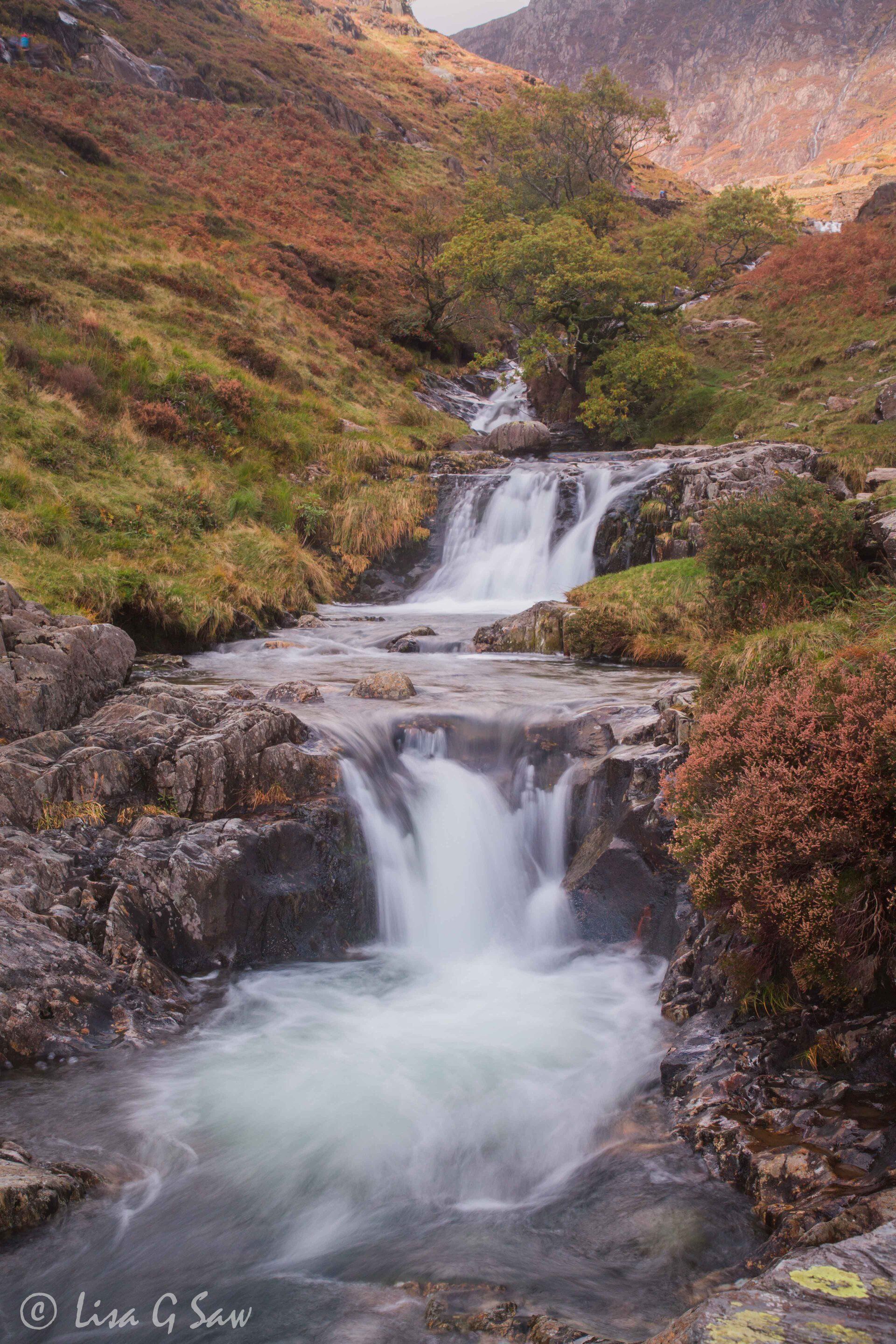 Waterfall alongside the Watkin Path in Snowdonia National Park
