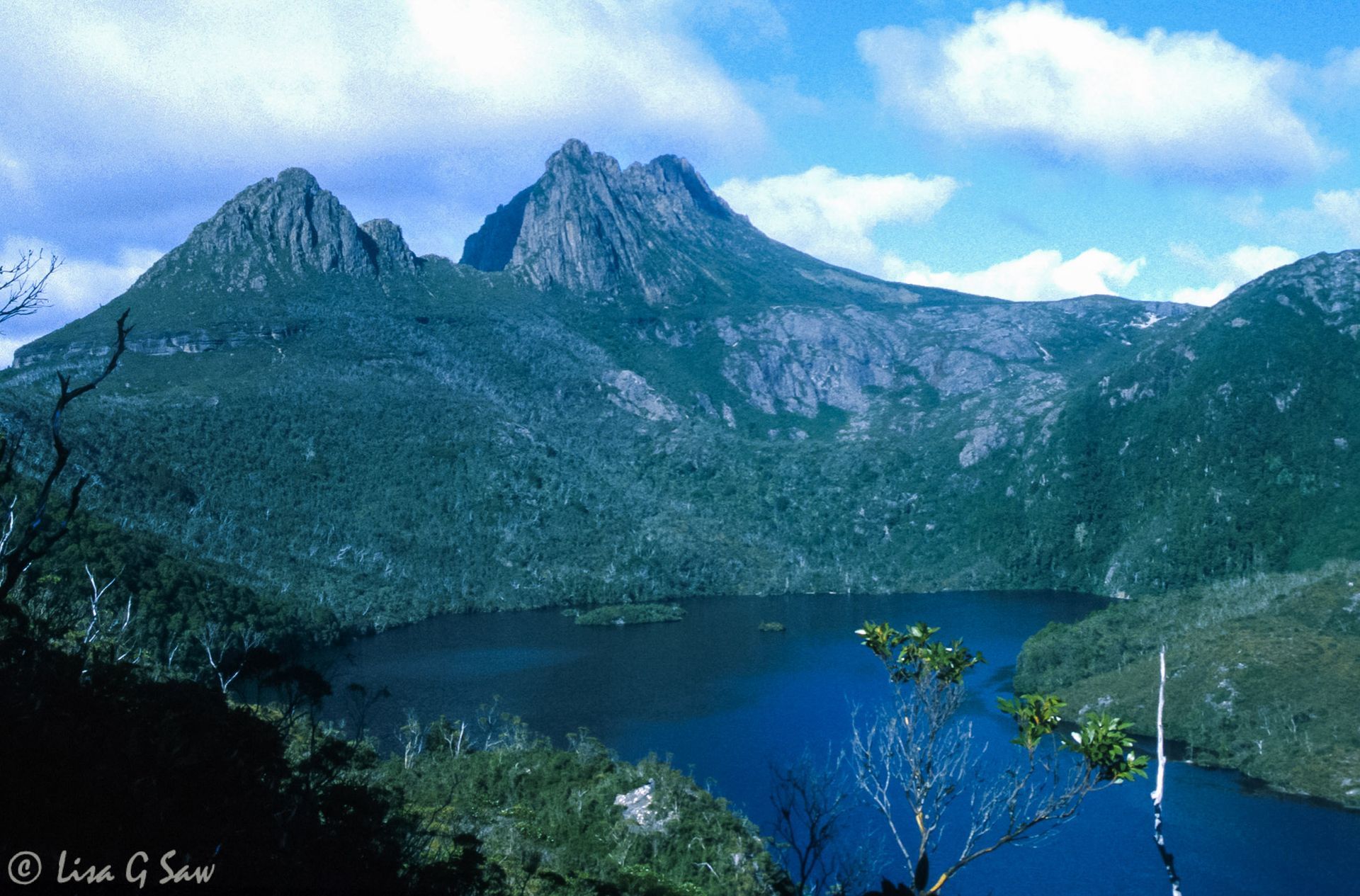 Cradle Mountain above Dove Lake in Cradle Mountain-Lake St Clair National Park