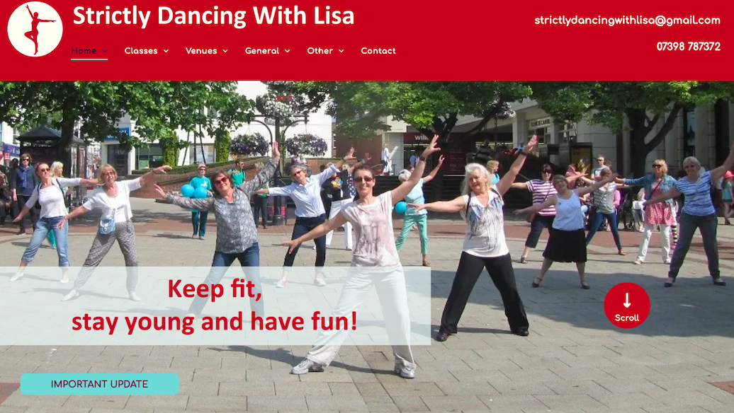 Strictly Dancing With Lisa website link