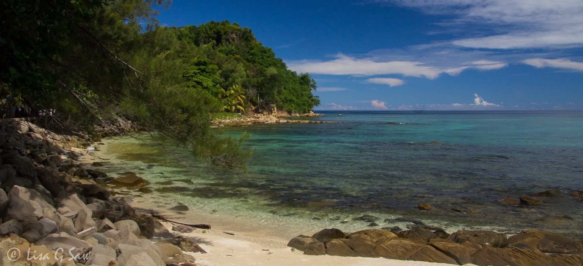 Picturesque cove on Pulau Sapi