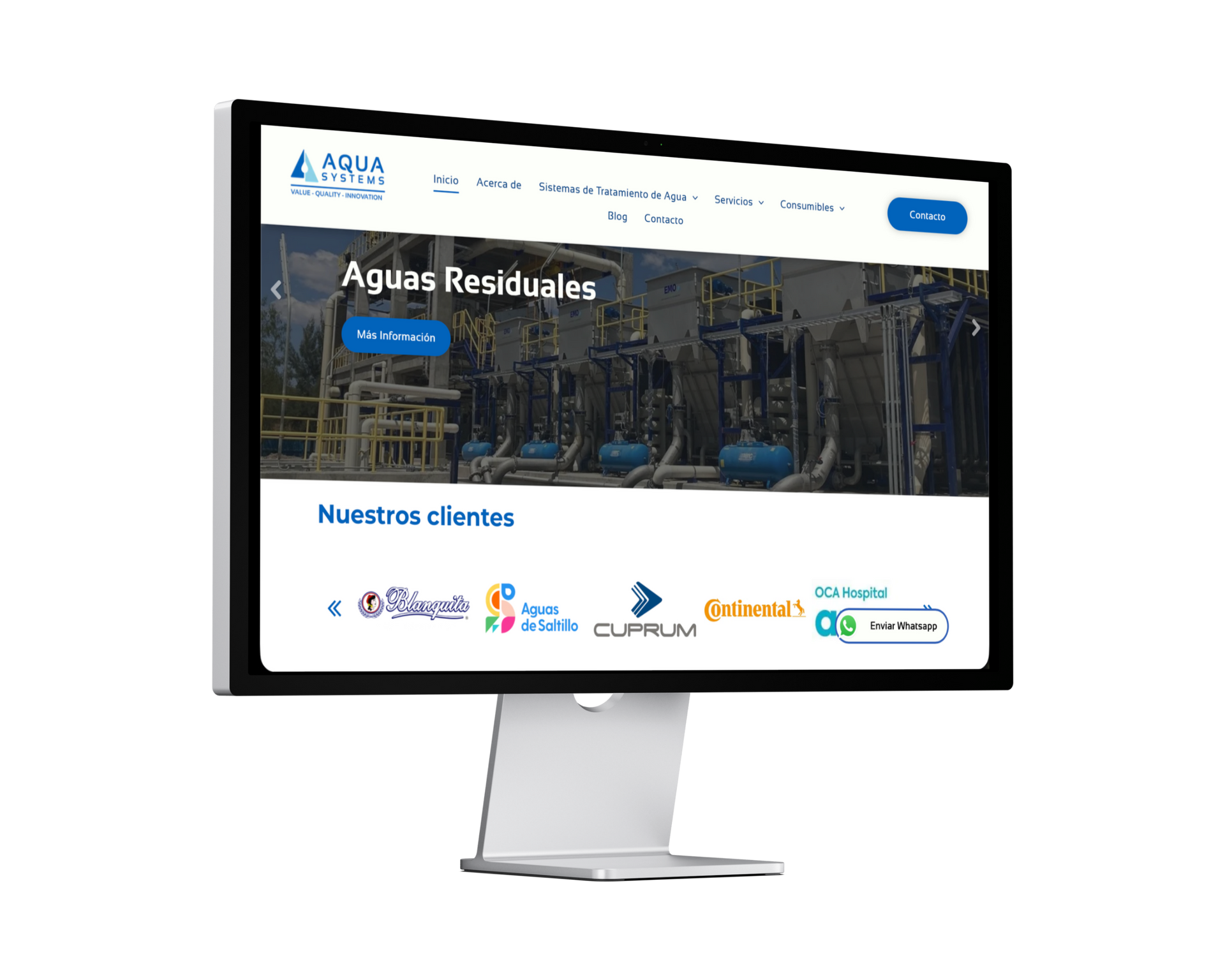 Proyecto de diseño web para Aqua Systems