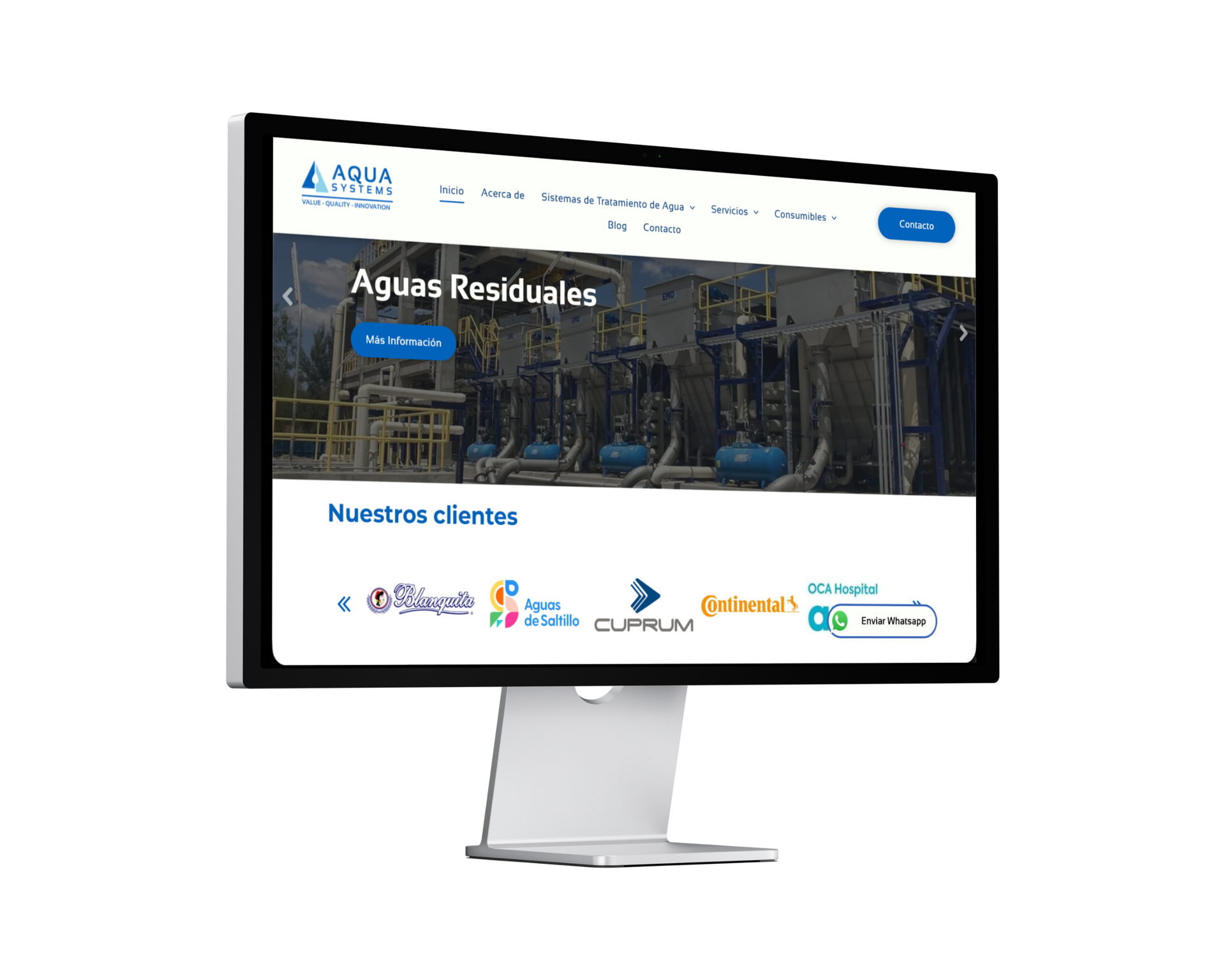 Sitio web de Aqua Systems