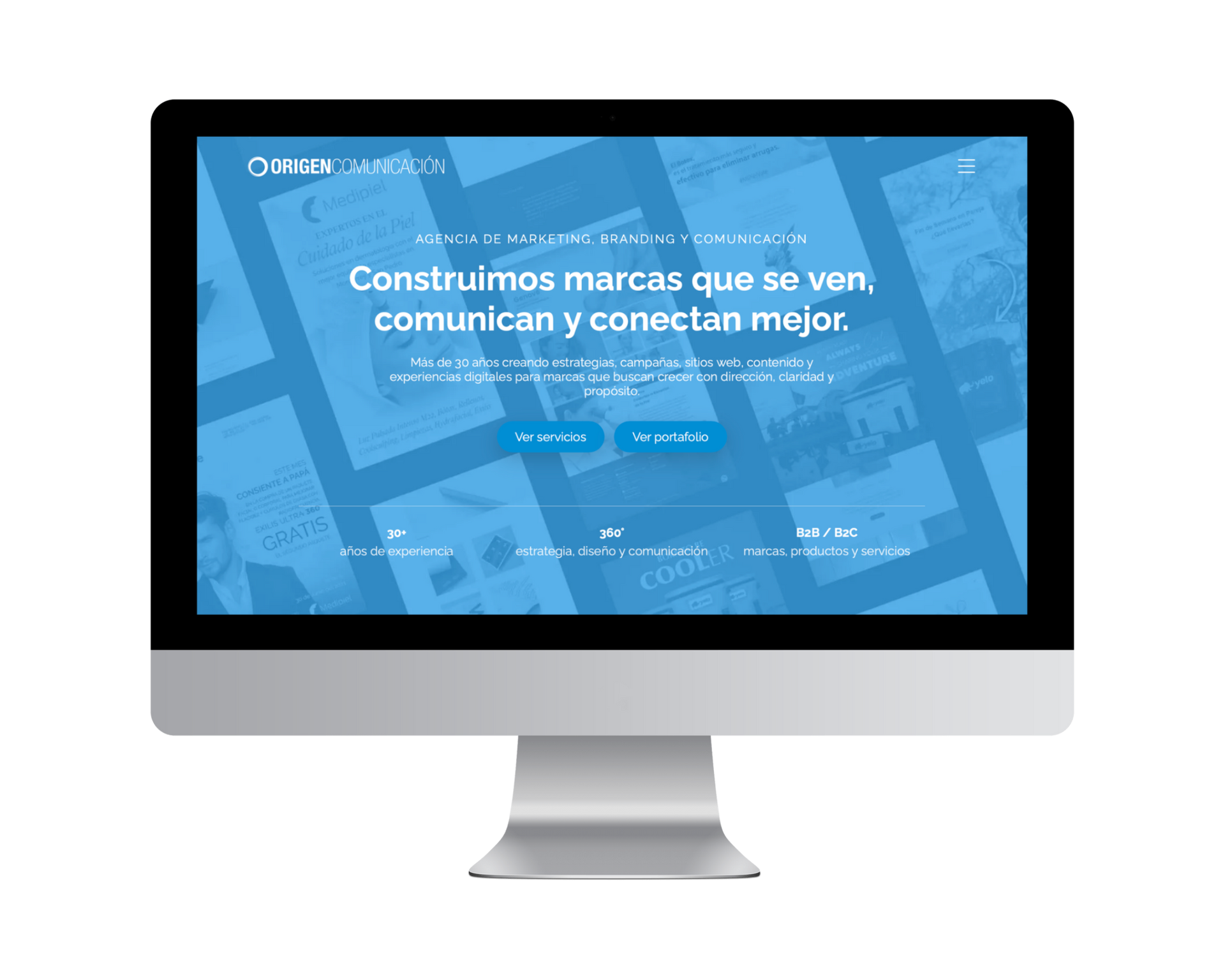 Proyecto de diseño web para Origen Comunicación