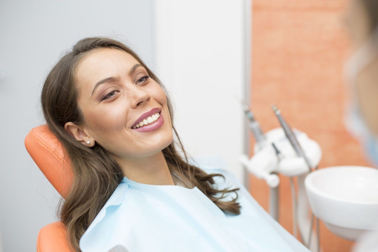 woman at dentist appointment, baltimore dental office, owings mills dental office
