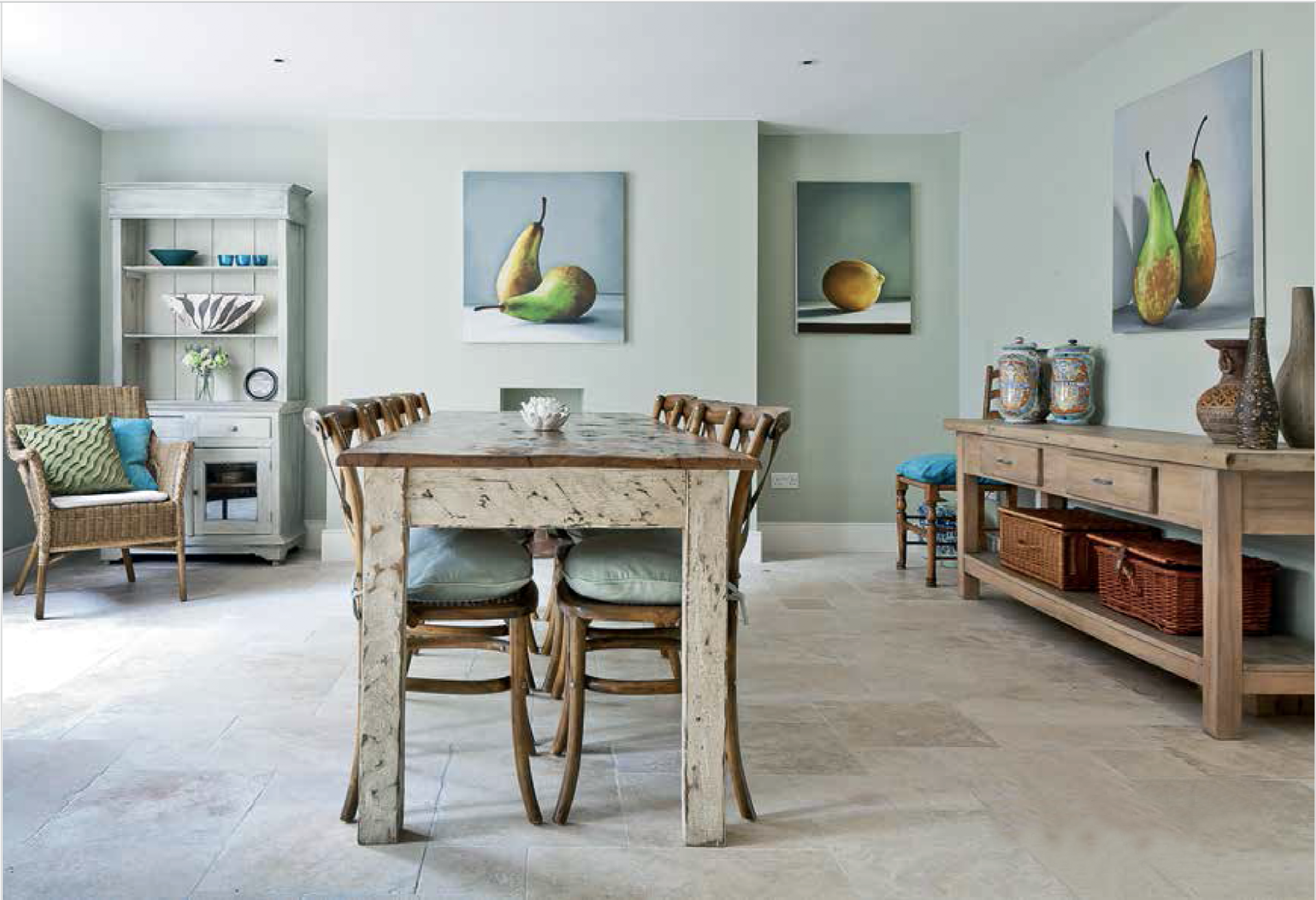 Sarah Wood's paining featured in Beautiful Kitchens