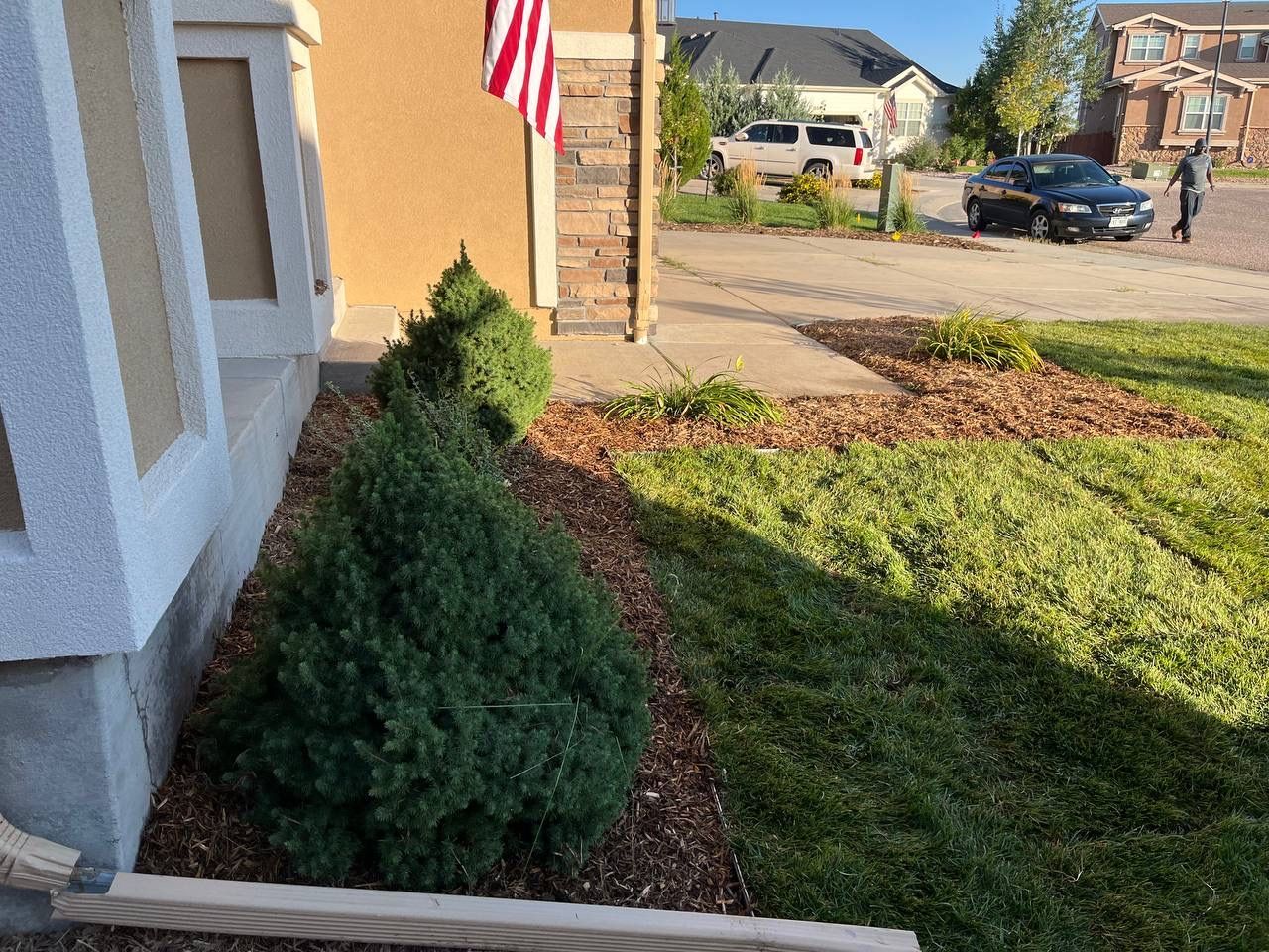 A car is parked in front of a house with a flag in the background