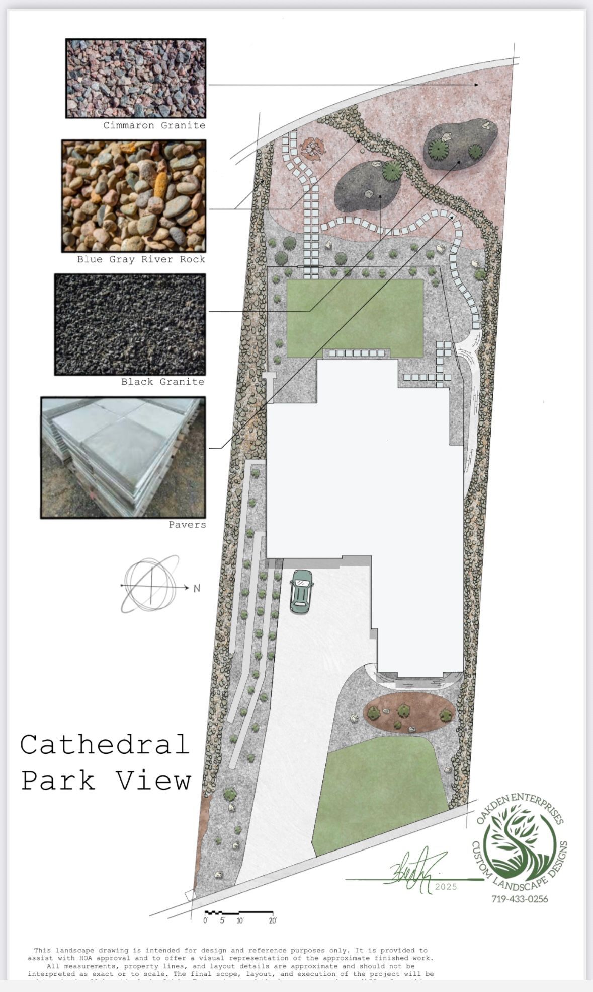 Landscape architectural plan labeled 