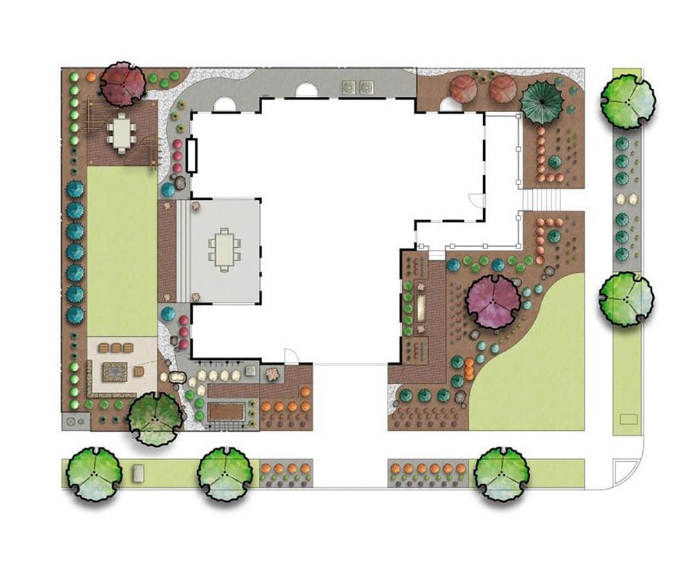 A house with a walkway leading to the front door