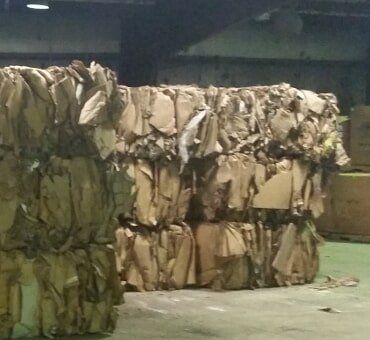 Cardboard bales - recycling center in Pittsburgh, PA