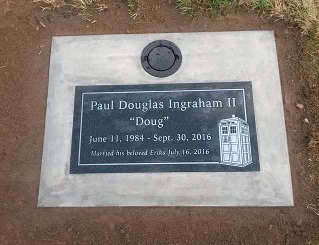 A gravestone for paul douglas ingraham ii
