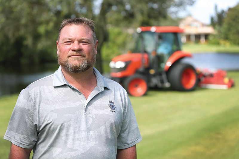 Jason Ziegler, a fixture at The Oaks Club in Osprey, Fla., for the last 16 years, is the winner of the 2023 Most Valuable Technician Award, presented by GCM in partnership with Foley Co. Photos by Matt Houston