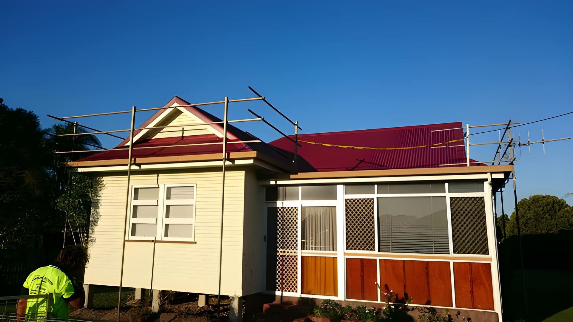 A House with Roof Under Construction — Kaplan Roofing in Walkervale, QLD