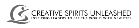A logo for creative spirits unleashed inspiring leaders to see the world with new eyes