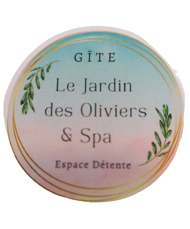 A sign that says gite le jardin des oliviers & spa