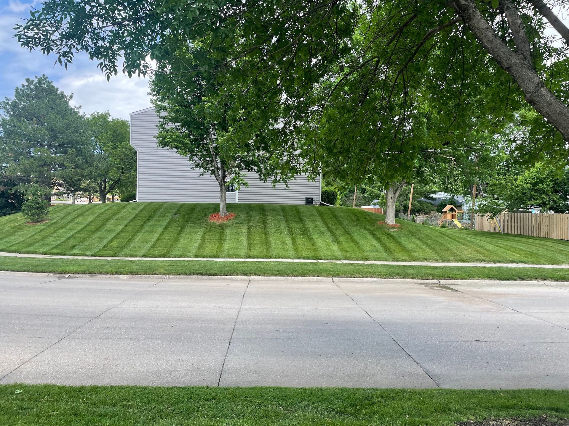 side yard mowing service