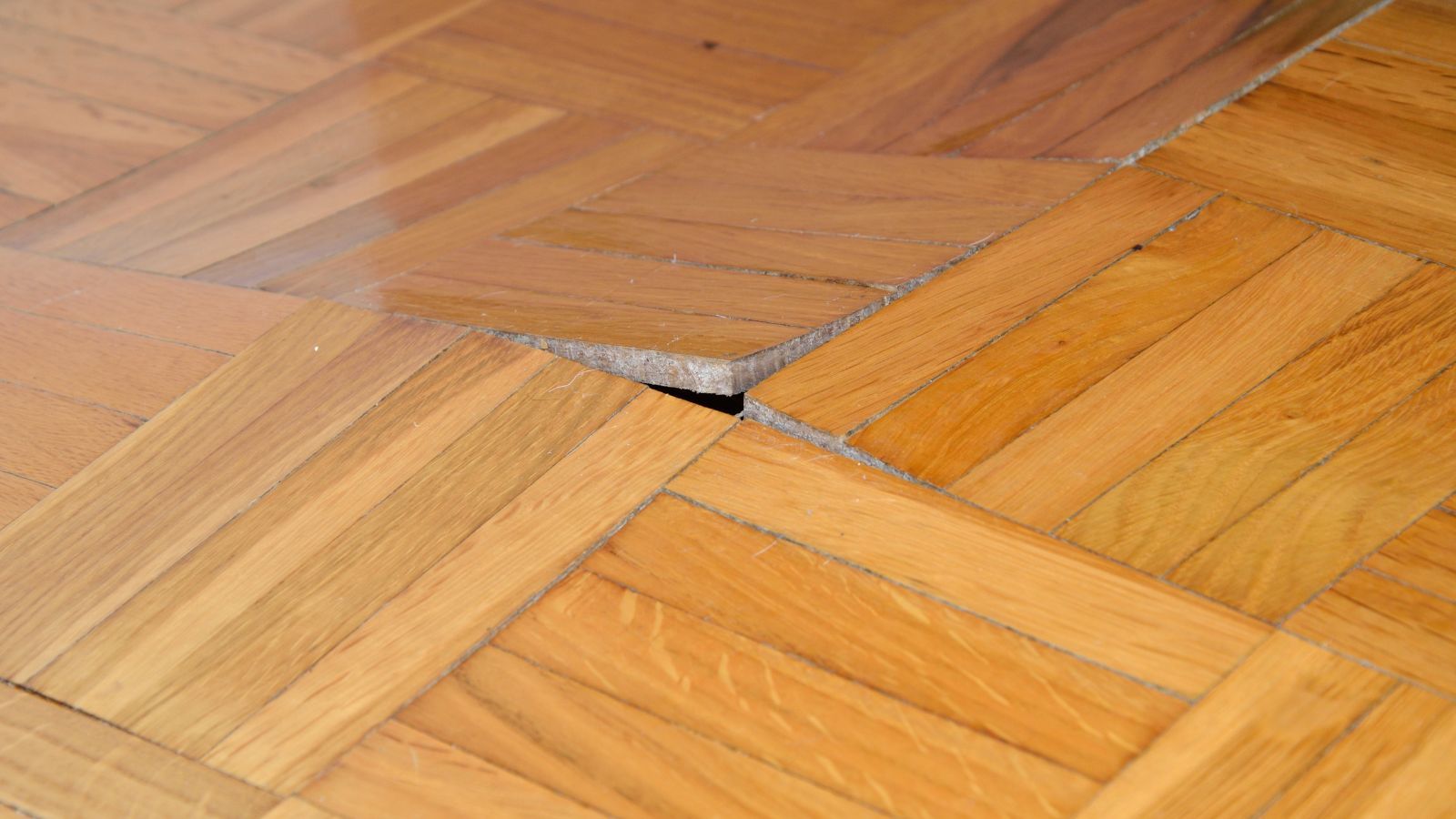 warped floor due to hidden leak under slab