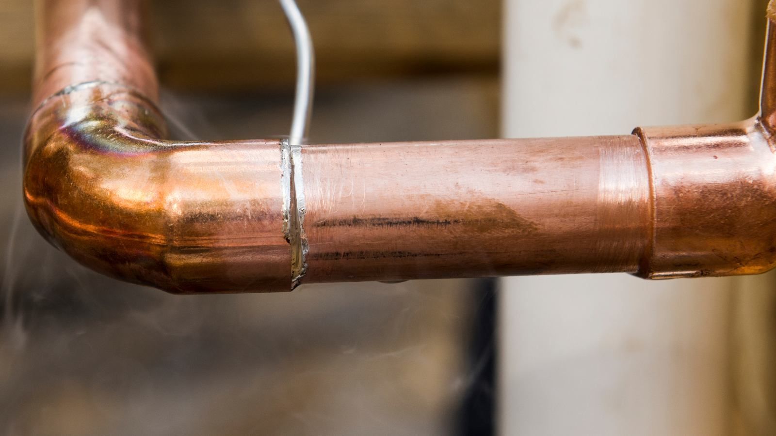 Copper Pipe With Steam