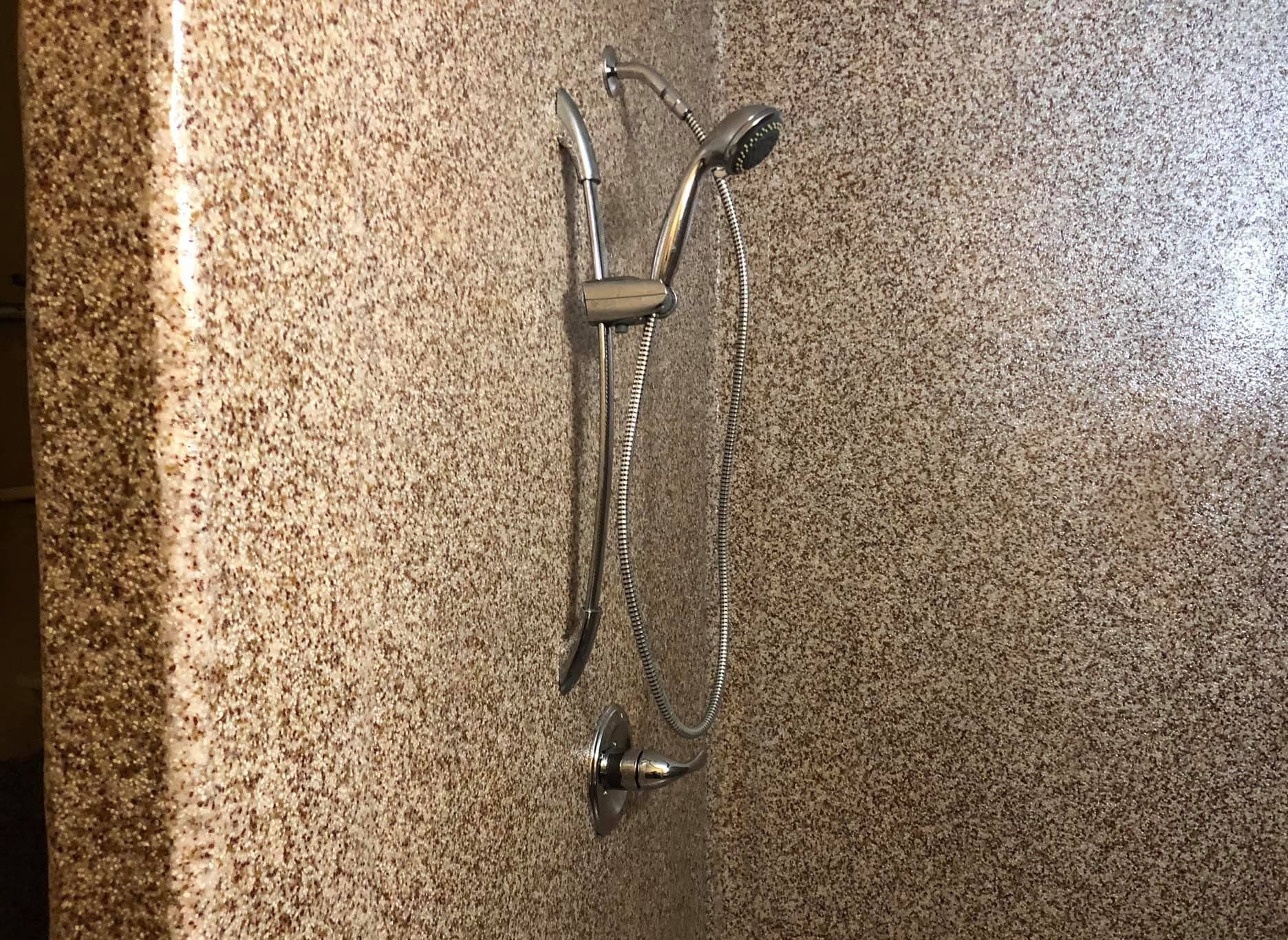 Leaking shower line.